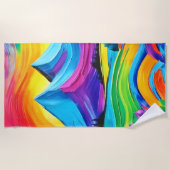 Serviette De Plage Rainbow Mountain Majesty Art (Devant)