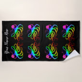 Serviette De Plage Rainbow Octopus - Beach Towne (Devant)