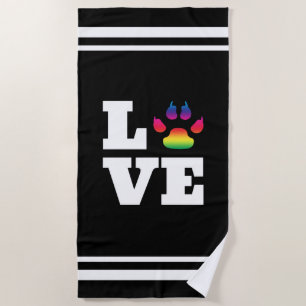 Serviette De Plage Rainbow paw