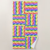 Serviette de plage Rainbow Pride (Devant)