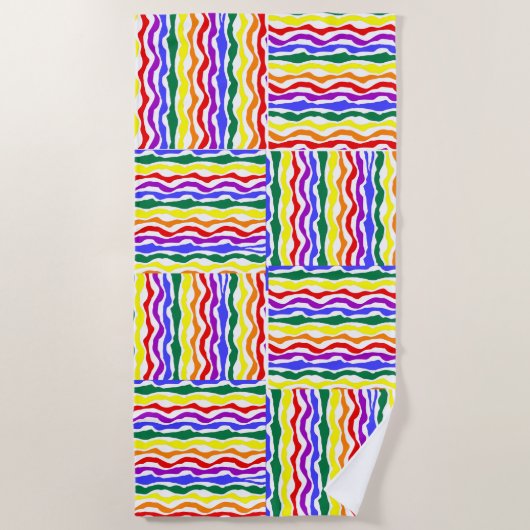Serviette de plage Rainbow Pride (Devant)
