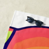 Serviette De Plage Rainbow Puppy Love (En situation)