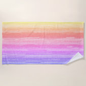 Serviette De Plage Rainbow Seagrass Tropical Neon Beach Towne (Devant)