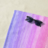 Serviette De Plage Rainbow Seagrass Tropical Neon Beach Towne (En situation)