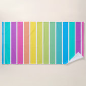 Serviette de plage Rainbow Stripe (Devant)