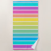 Serviette de plage Rainbow Stripe (Devant)