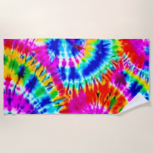Serviette de plage Rainbow Tie Dye