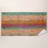 Serviette De Plage Rainbow Trout Fish Skin Amusant Motif Specké (Devant)