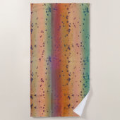 Serviette De Plage Rainbow Trout Fish Skin Amusant Motif Specké (Devant)