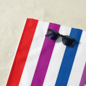 Serviette De Plage Rainbow US Flag LGBT Pride (En situation)