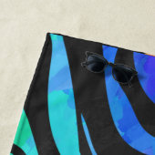 Serviette De Plage Rainbow Zebra peint motif (En situation)