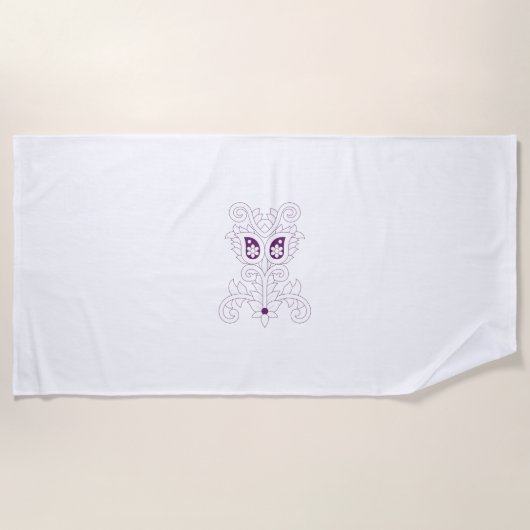 Serviette De Plage Raisin violet, Raisin, Fleur de miel (Devant)