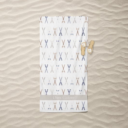 Serviette De Plage Rames de bateau à profusion Blanches