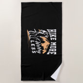 Serviette De Plage Randonnée Plus Inquiète Moins (Devant)