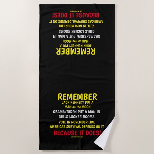 SERVIETTE DE PLAGE RAPPELEZ-VOUS DE VOTER (Devant)