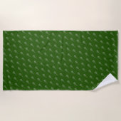 Serviette De Plage raquettes de tennis vert motif (Devant)