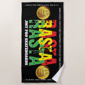 Serviette de plage RASTA. JMT (Devant)