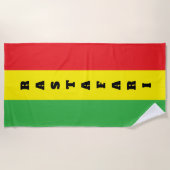 Serviette De Plage Rastafari flag custom (Devant)