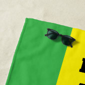 Serviette De Plage Rastafari flag custom (En situation)