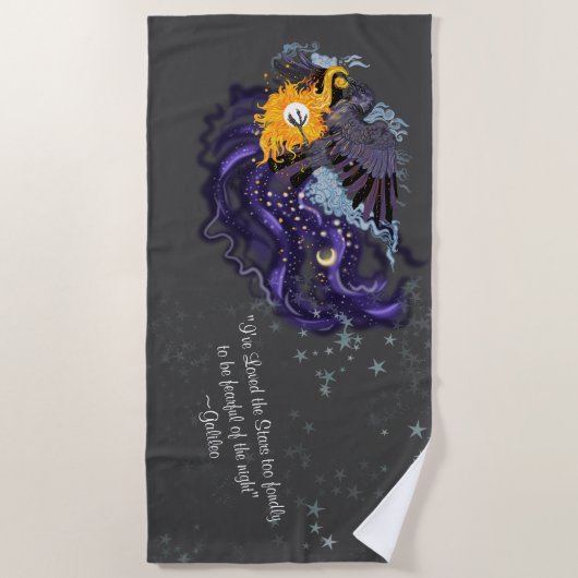 Serviette De Plage Raven Sky Folklore (Devant)