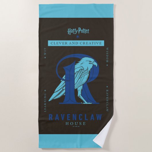 Serviette De Plage RAVENCLAW™ Maison intelligente et créative (Devant)