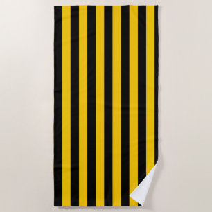 Serviette De Plage Rayé jaune et noir d'abeille douce