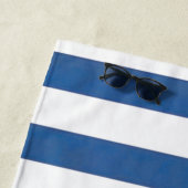 Serviette De Plage Rayé Marin (En situation)