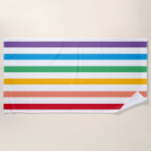 Serviette de plage rayée Rainbow (Devant)