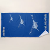 Serviette De Plage Rayon de Manta (Devant)