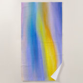 Serviette De Plage Rayon Doré Abstrait (Devant)