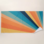 Serviette De Plage Rayons solaires rétro (Devant)