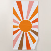 Rayons Soleil Rétro Coucher Soleil Orange Jaune Ro