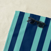 Serviette De Plage Rayure bleue (En situation)