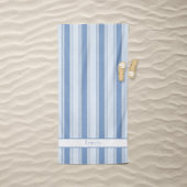Serviette De Plage Rayure de chaise longue en bleu ciel et mer
