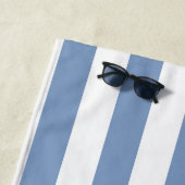Serviette De Plage Rayure de plage décontractée en bleu marin (En situation)