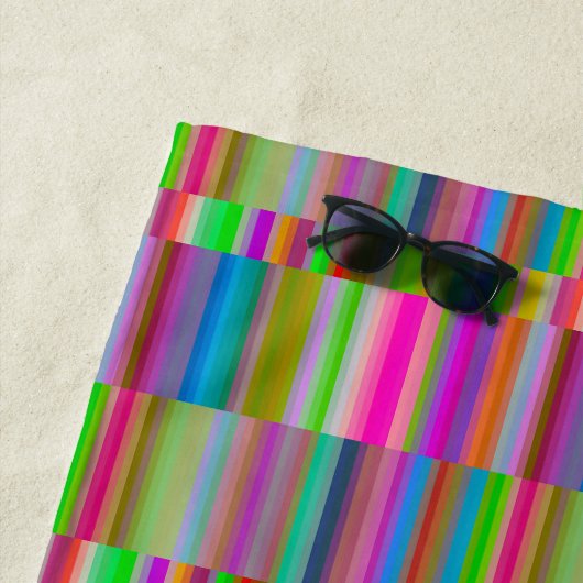 Serviette De Plage Rayures à bandes  (En situation)