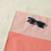 Serviette De Plage Rayures Abstraites de la Marine et de la Rouge per (En situation)