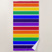 Serviette De Plage Rayures arc-en-ciel (Devant)