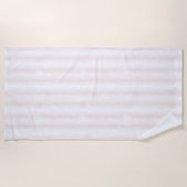 Serviette De Plage Rayures blanches rose clair (Devant)