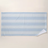 Serviette De Plage Rayures bleu clair (Devant)