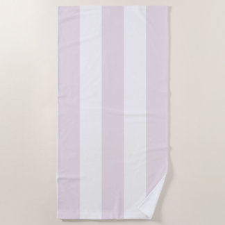 Serviette De Plage Rayures Dans Le Soleil Pastel Rose Blanc