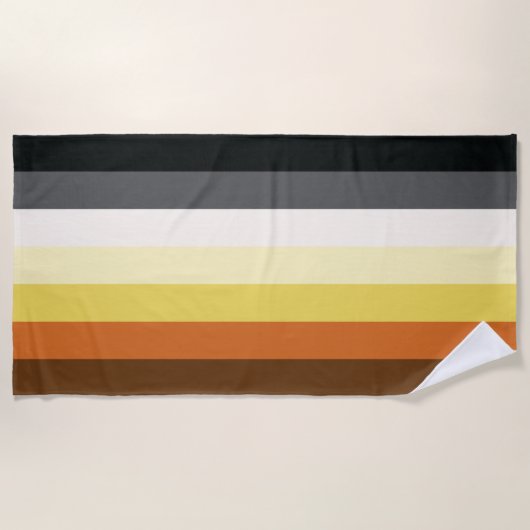 Serviette De Plage Rayures de la fierté de l'ours (Devant)