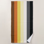 Serviette De Plage Rayures de la fierté de l'ours (Devant)