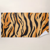 Serviette De Plage Rayures de tigre (Devant)