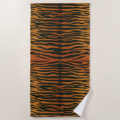 Serviette De Plage Rayures de tigre  (Devant)