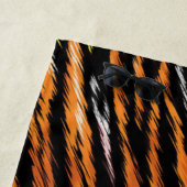 Serviette De Plage Rayures de tigre noir orange Impression d'animal (En situation)