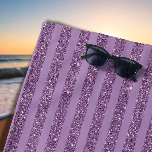 Serviette De Plage Rayures horizontales de style paillettes de mûre a