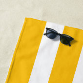 Serviette De Plage Rayures Jaune Orange Clair | Ciao Bella (En situation)