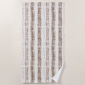 Serviette De Plage Rayures Marron Rustique Sicile (Devant)