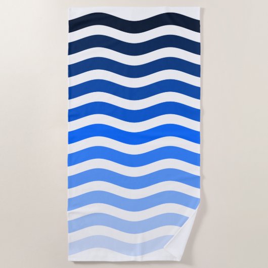 Serviette De Plage Rayures ondulées (Devant)